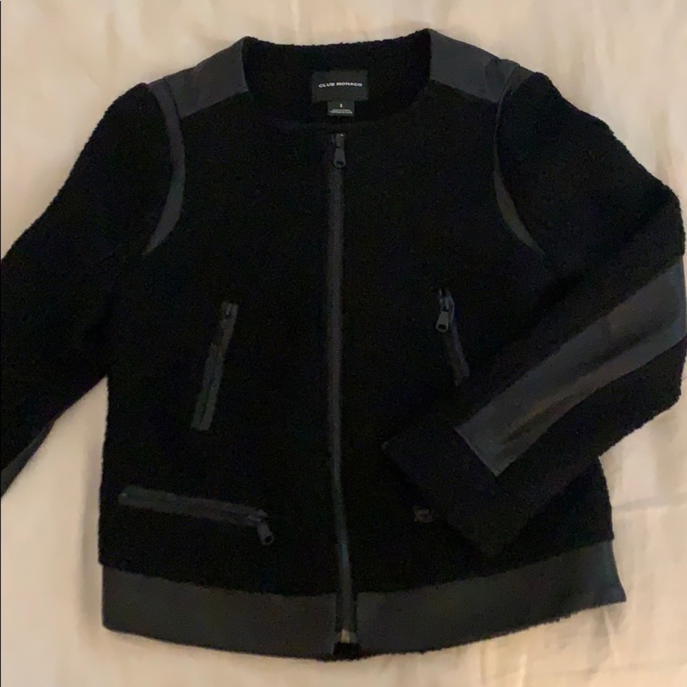 Club Monaco Wool & Leather Jacket